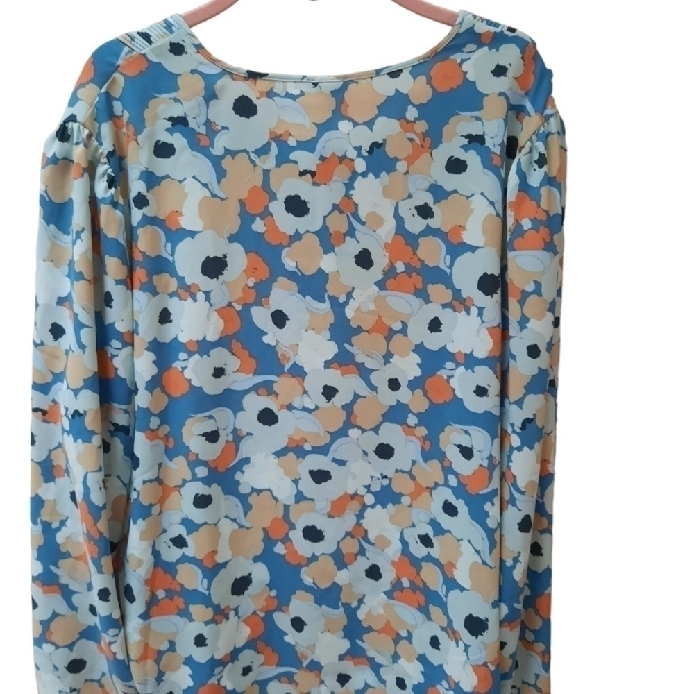 Joie Peasant Chiffon Boho Floral Top Long Sleeve Blouse - Picture 3 of 9